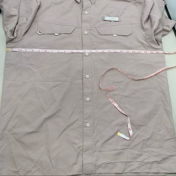 Habit Vented Fishing Shirt Short Sleeve Button Men's Size Large 40+ Solar Factor - Picture 4 of 5